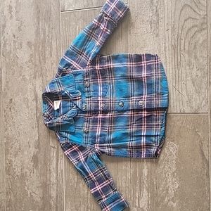 Gymboree Blue and Pink Plaid Button-Down Shirt